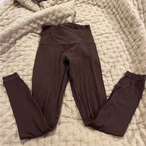brown lulu align leggings
